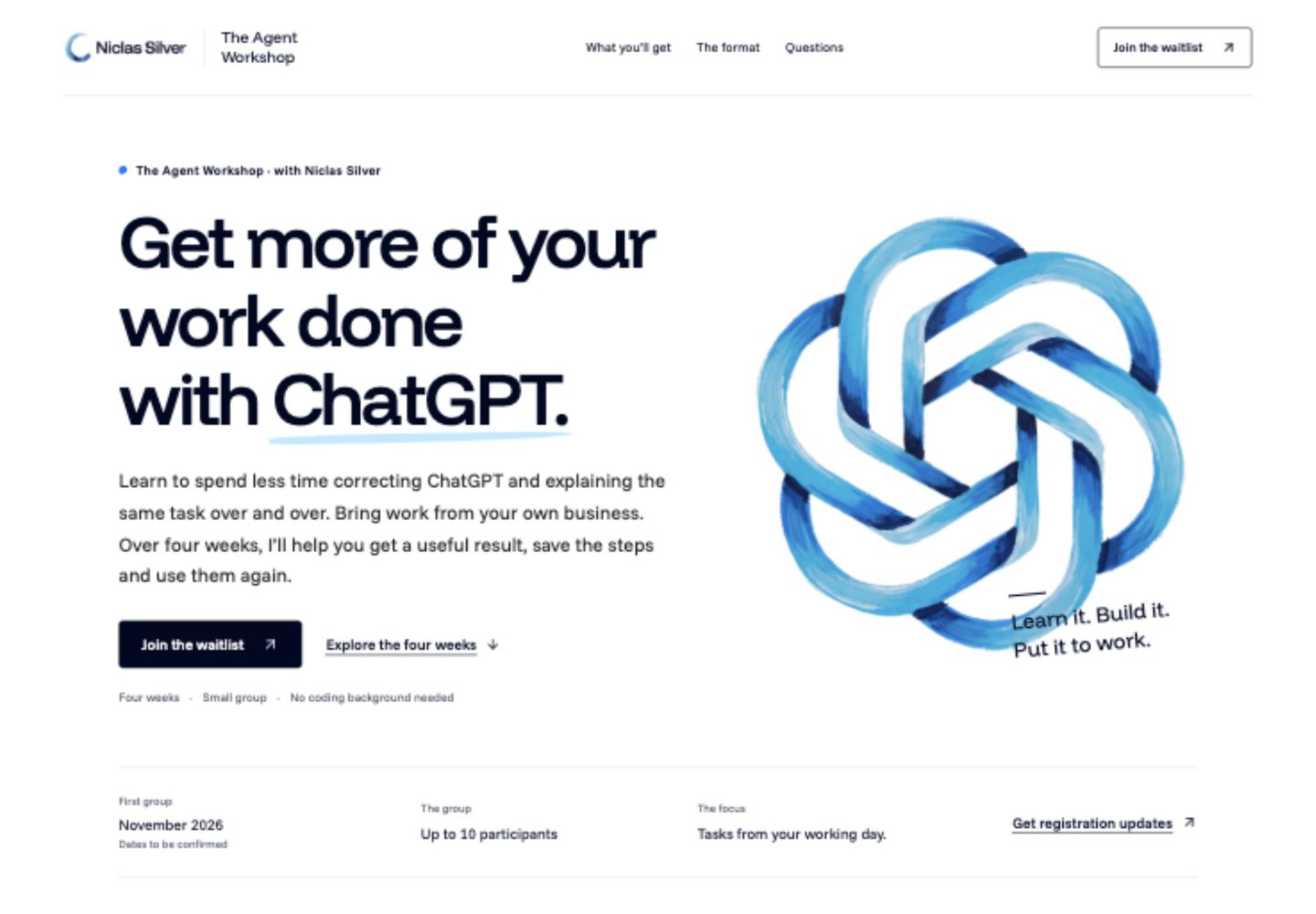 An earlier version of this workshop website, built with an AI agent